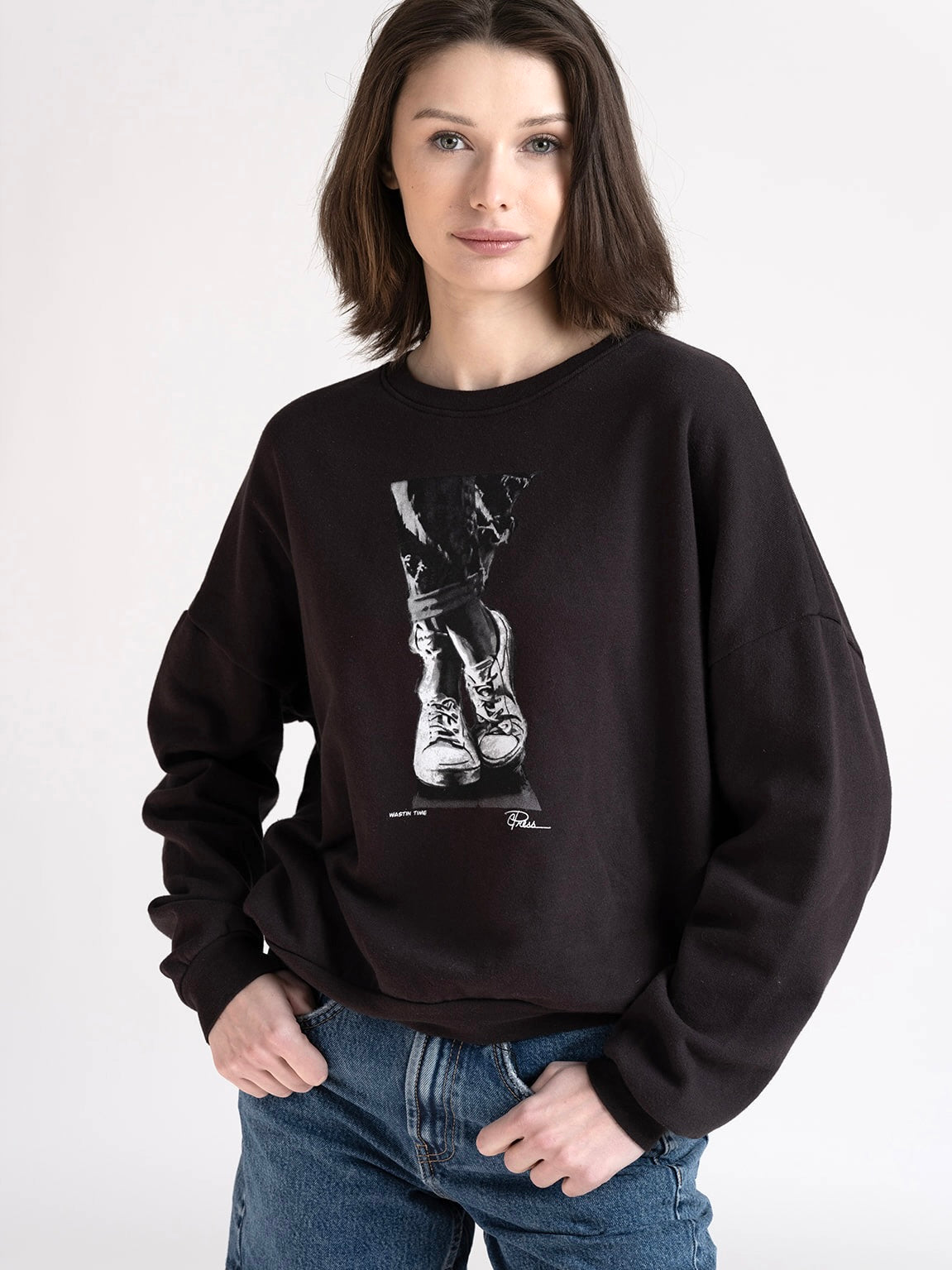 WASTIN TIME COZY SWEATSHIRT