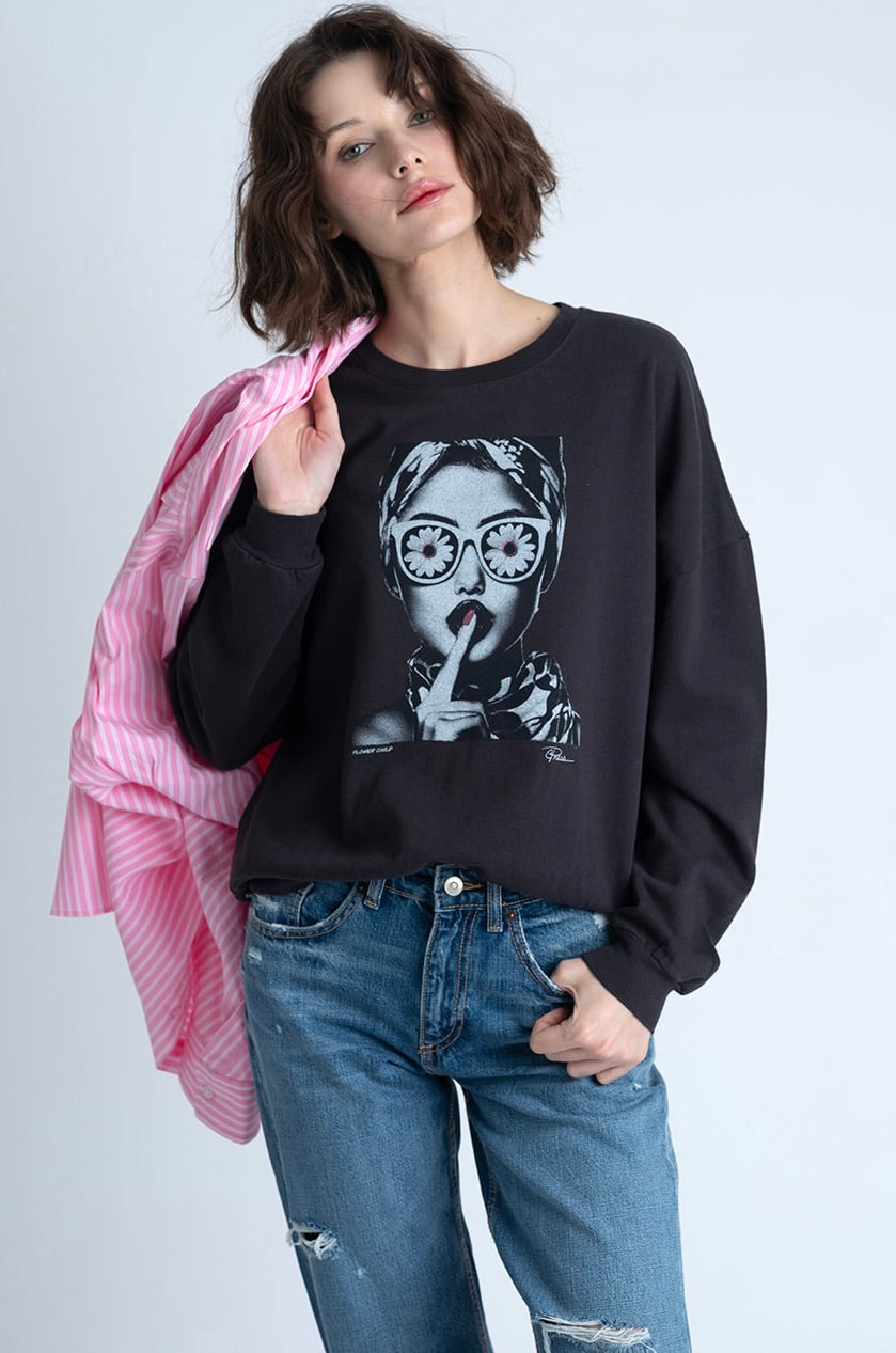 FLOWER CHILD COZY SWEATSHIRT
