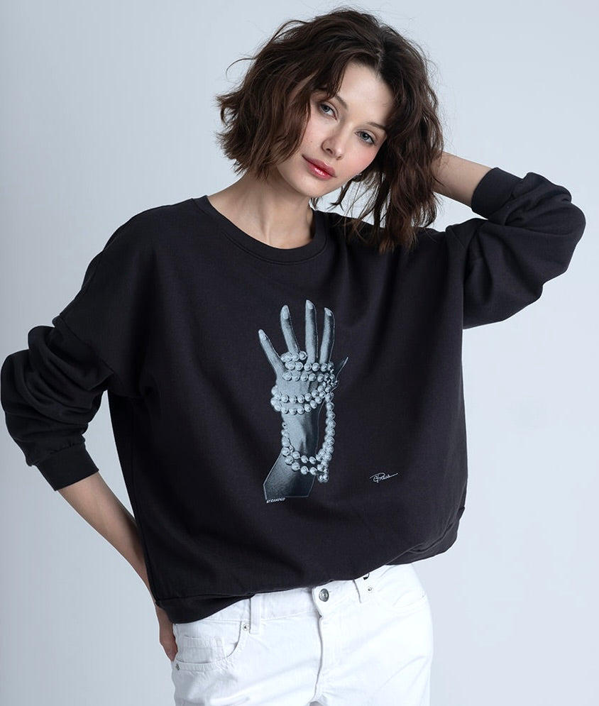 STRANDED COZY SWEATSHIRT