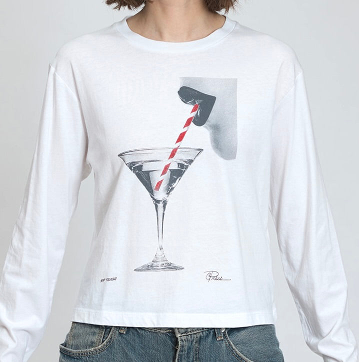 SIP TEASE LONG SLEEVE TEE