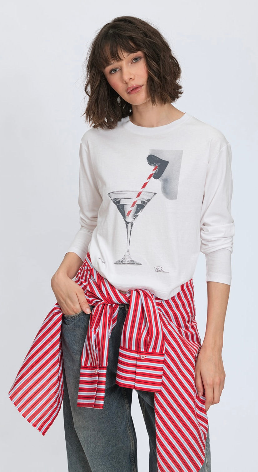 SIP TEASE LONG SLEEVE TEE