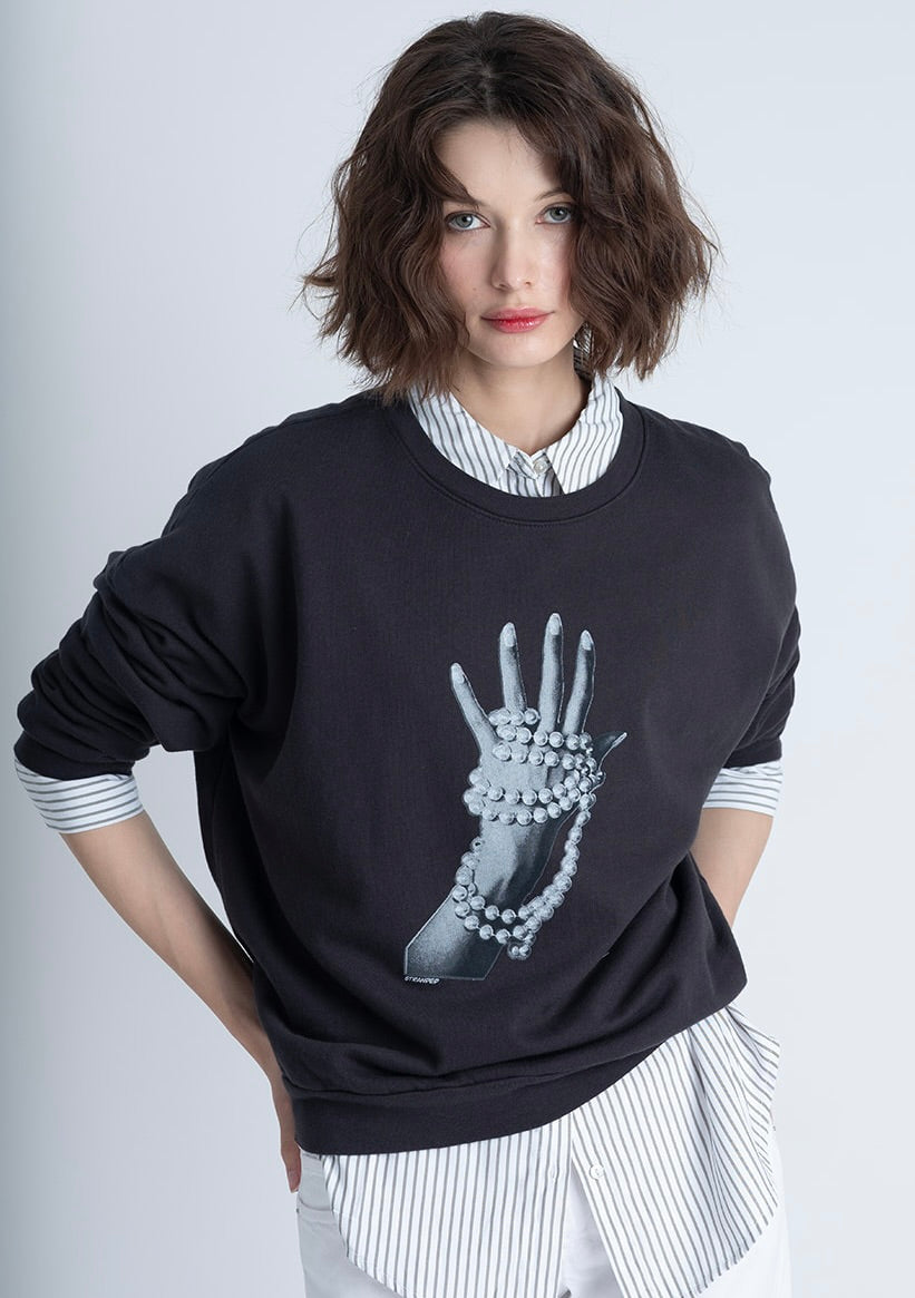 STRANDED COZY SWEATSHIRT