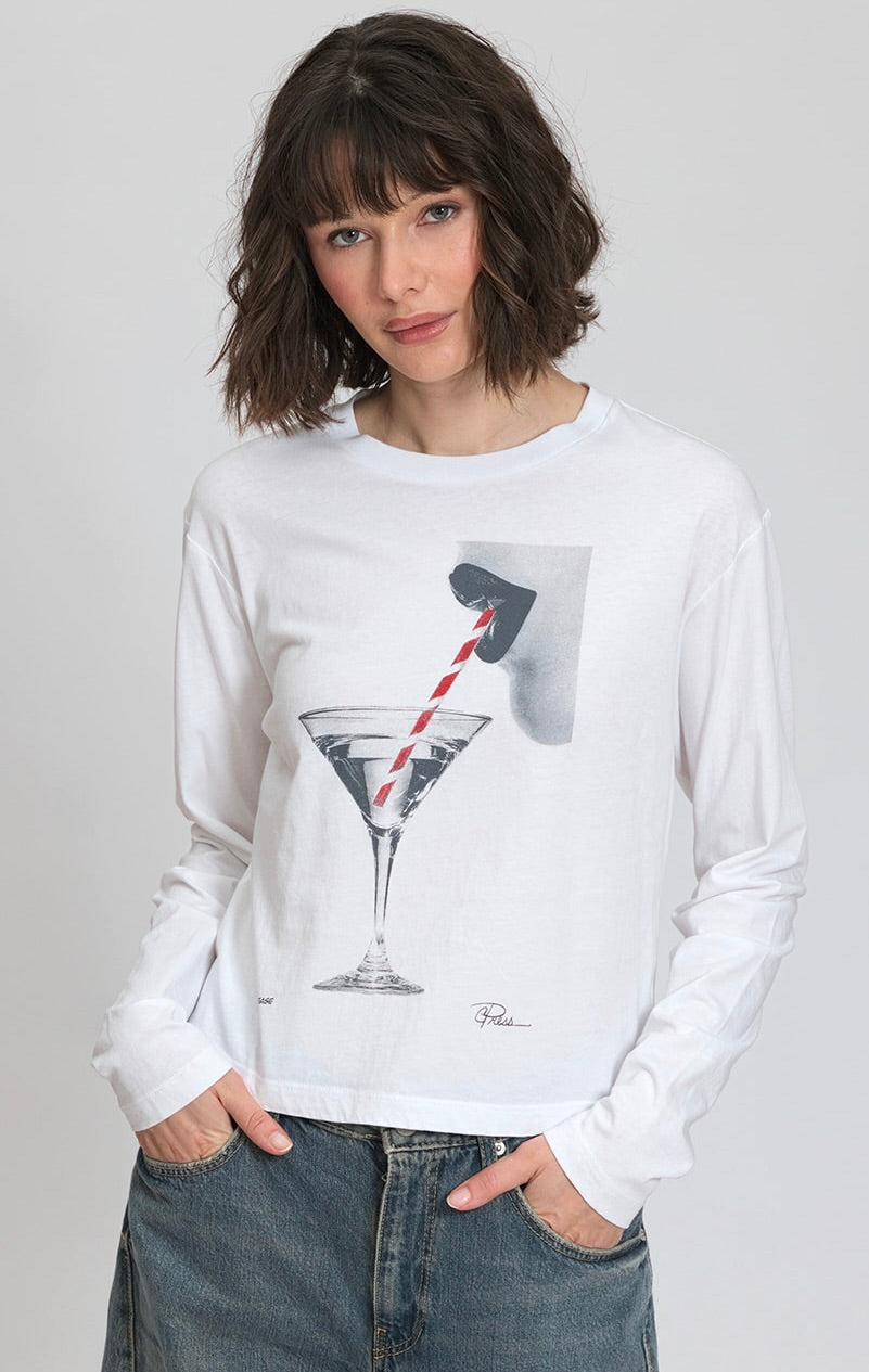 SIP TEASE LONG SLEEVE TEE